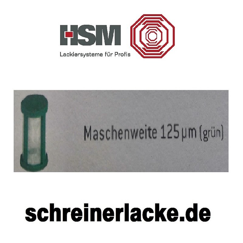 HSM SPA-Siebeinsätze grün 125µ 60 Siebeinsätze + 1 Einführhilfe