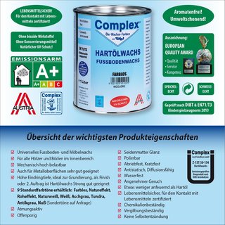 COMPLEX - Hartölwachs Weißeffekt ( für Fußböden und Möbel ) - 1 Liter