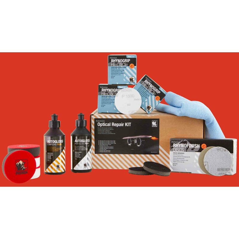 INDASA Optical repair kit - Scheinwerfer Reparatur-Polier-Set, 142