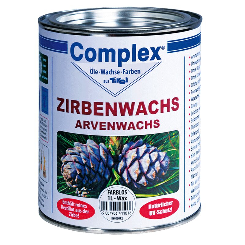 COMPLEX - Zirbenwachs - Arvenwachs farblos - 1 Liter