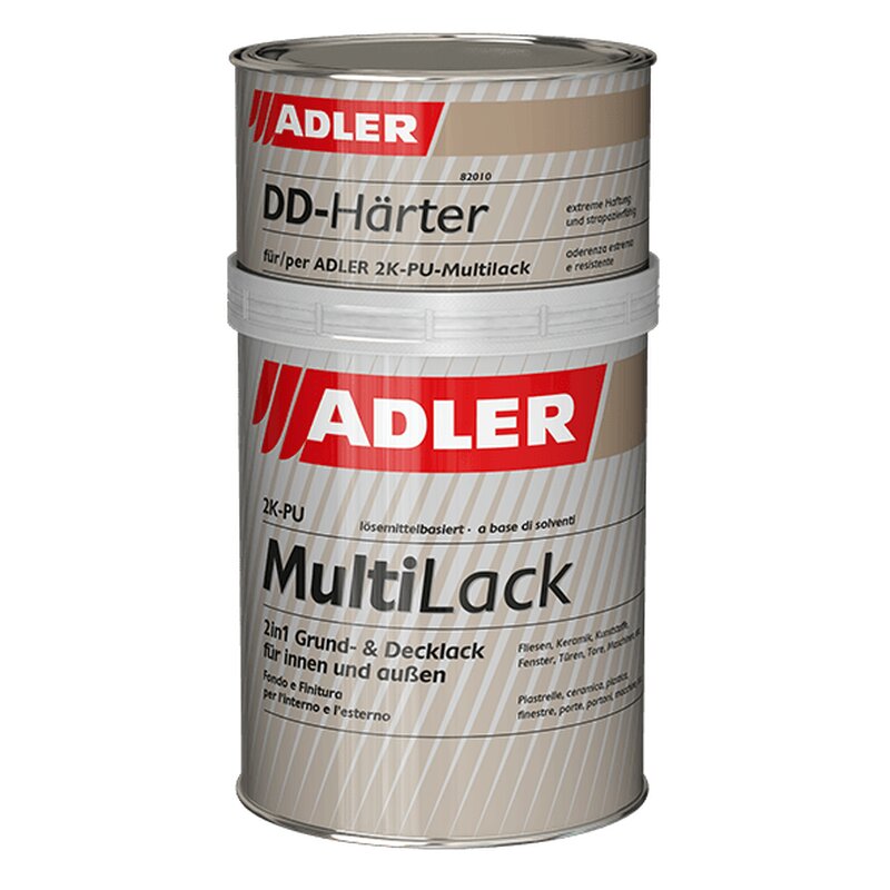 ADLER 2K-PU-Multilack, Fliesenlack & farbiger Allroundlack nach RAL,NCS,Adler1200 inkl. Härter