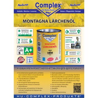 COMPLEX - Montagna Lärchenöl ( für den Außenbereich ) - 1 Liter